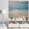 Designart - White Waves Kissing Beach Sand - Seashore Print on Natural Pine Wood
